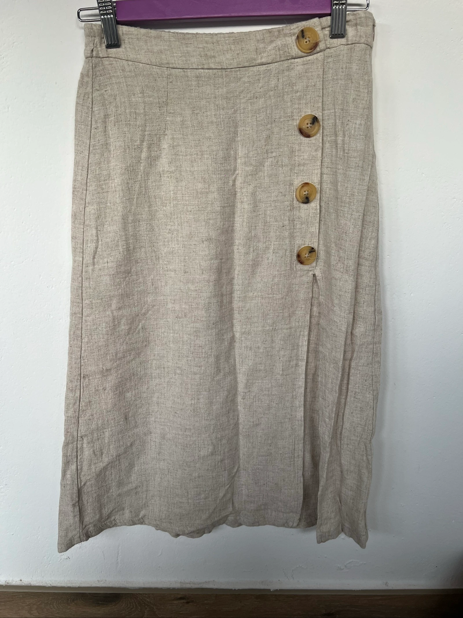 Falda de lino Bershka 
